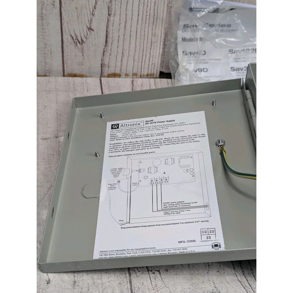 ALTRONIX SAV4D 12VDC @ 5A PTC Outputs 4 Output CCTV Power Supply - New OPEN BOX